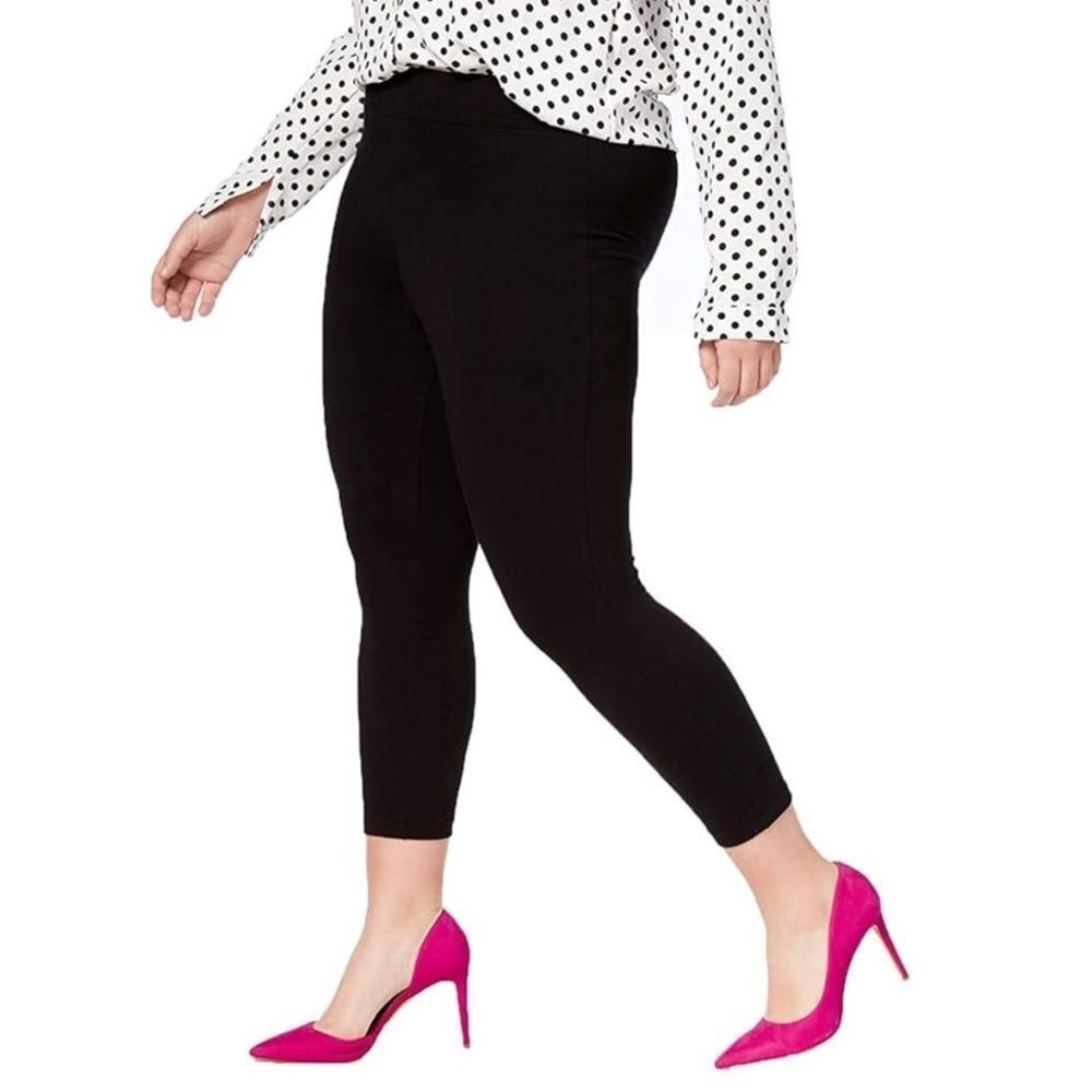 HUE Women's Plus Black Capri Leggings ( 3X)